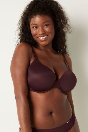 Victoria's Secret Wear Everywhere Smooth Lightly Fodrade T-Shirt Bra Kaffe Bruna | 3026ASQGV