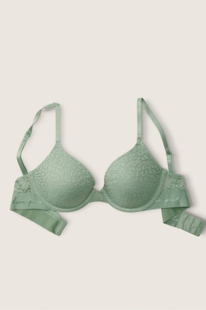 Victoria's Secret Wear Everywhere Spets Lightly Fodrade T-Shirt Bra Gröna | 3184JDVAE