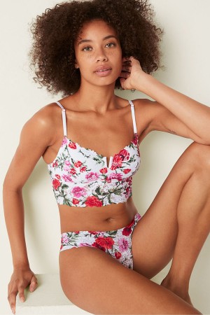 Victoria's Secret Wear Everywhere Spets Longline Bralette Vita | 7063ZNLUK