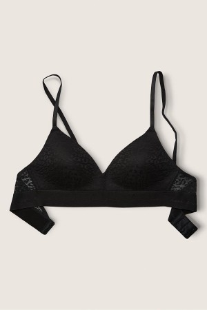 Victoria's Secret Wear Everywhere Spets Lightly Fodrade Non Wired T-Shirt Bra Svarta | 8725OGMQJ