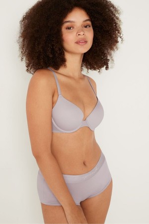 Victoria's Secret Wear Everywhere Wear Everywhere Smooth Push Up T-Shirt Bra Lila | 1984OYPSU